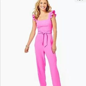 Lilly Pulitzer Eppley Jumpsuit in Prosecco pink size 00